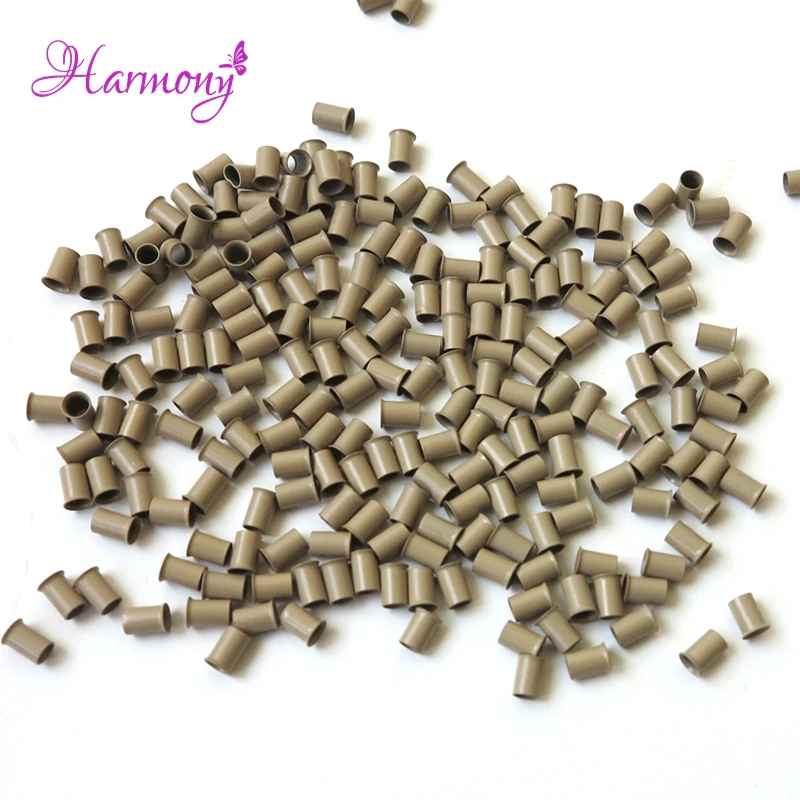 Harmony plus hair 10000pcs/bag 3.4*3.0*6.0mm Micro copper tubes/Rings/links/beads for Human Hair Extensions  8 colors Optional