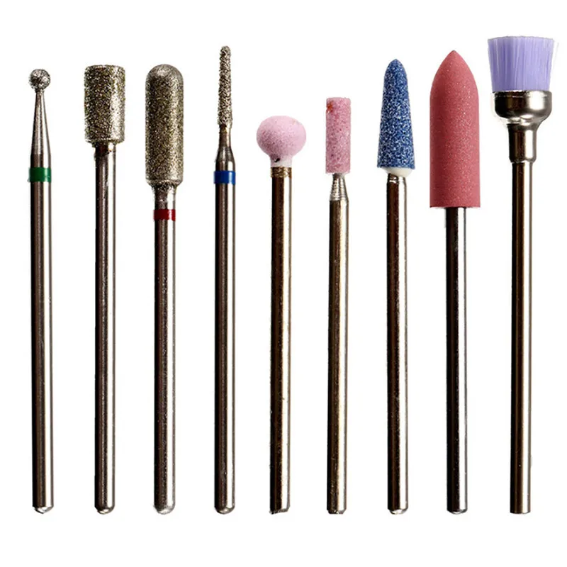 9 шт. набор инструментов для дизайна ногтей твердосплавных сверл гель удаления