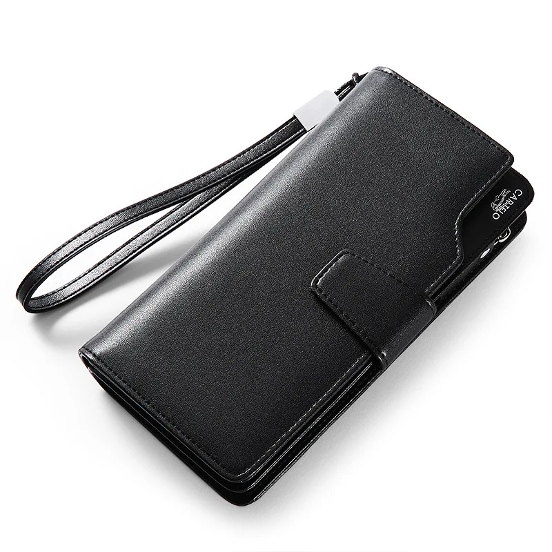 Брендовый кошелек из натуральной кожи мужской клатч кожаный держатель для карт