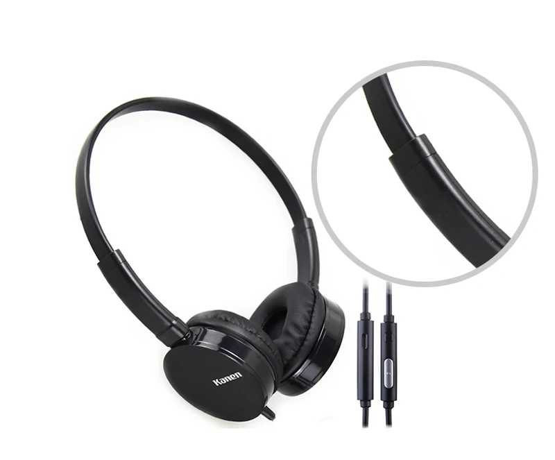 Foldable Stereo 3.5mm Wired Headphone Over Ear Headset with Microphone Phone Earphone for Smart PC Laptop Computer MP3 MP4 | Электроника