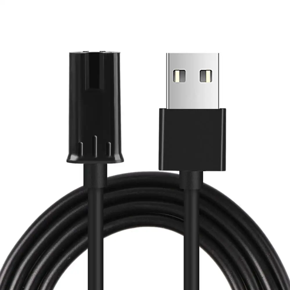 Черное 2-зубчатое зарядное устройство для электробритва 1 м 100-240 В европейская