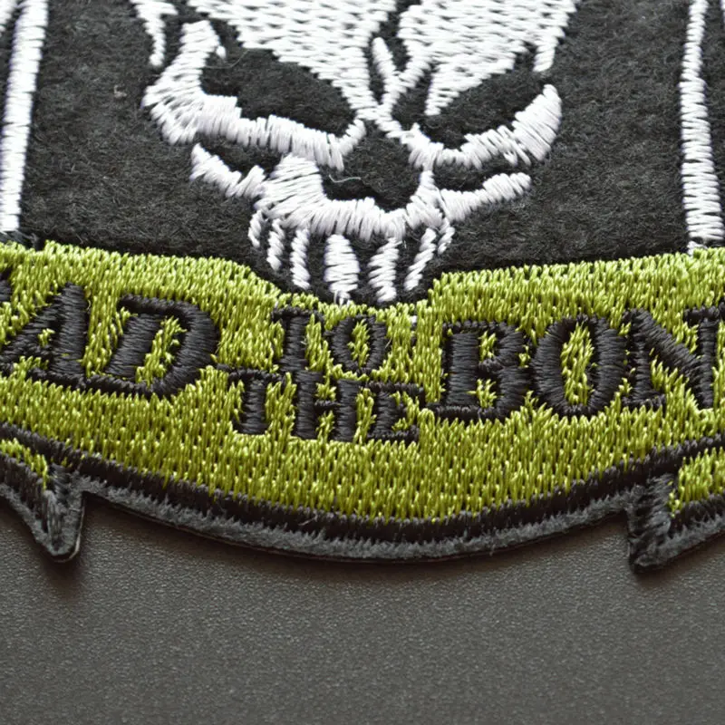 Заплатка с изображением скелета bad to the bone для одежды байкерские нашивки вышивкой