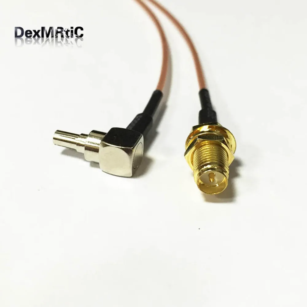 Новый Женский переходник для розетки CRC9 коннектор под прямым углом RG178 кабель 15