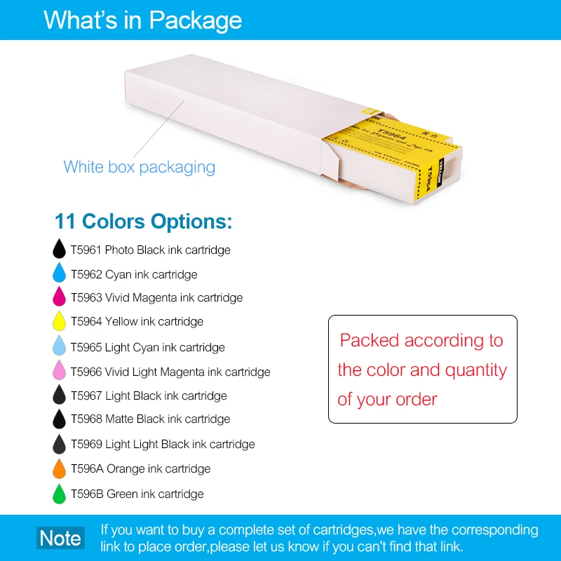 Совместимый чернильный картридж для Epson Stylus 7900 9900 350|Чернильные картриджи| |