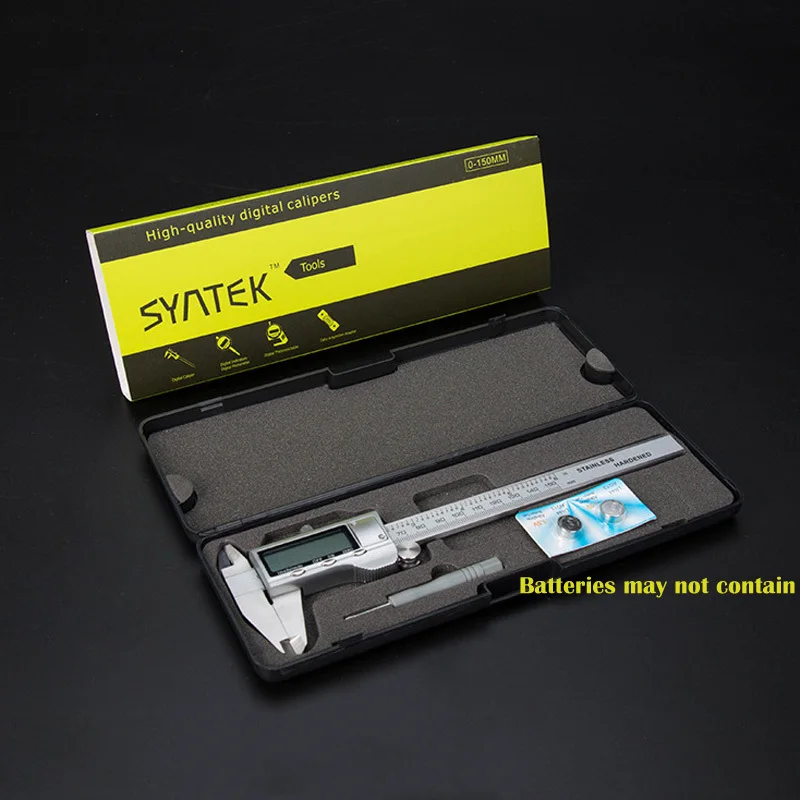 

FGHGF 0-150mm 6" Stainless Steel Pachometer Digital Vernier Caliper Stahngel Gauge Pachymeter Depth Vernier Mesure Instrument