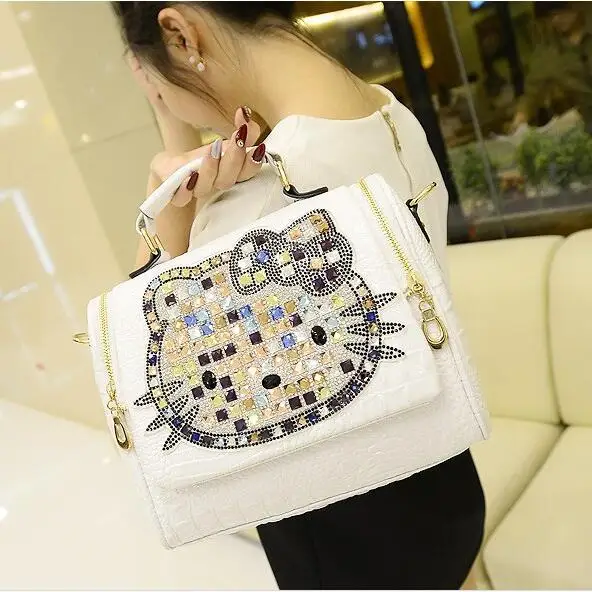 2017 г. Роскошные брендовые кожаные hello kitty сумки через плечо для женщин handtas bolso mujer