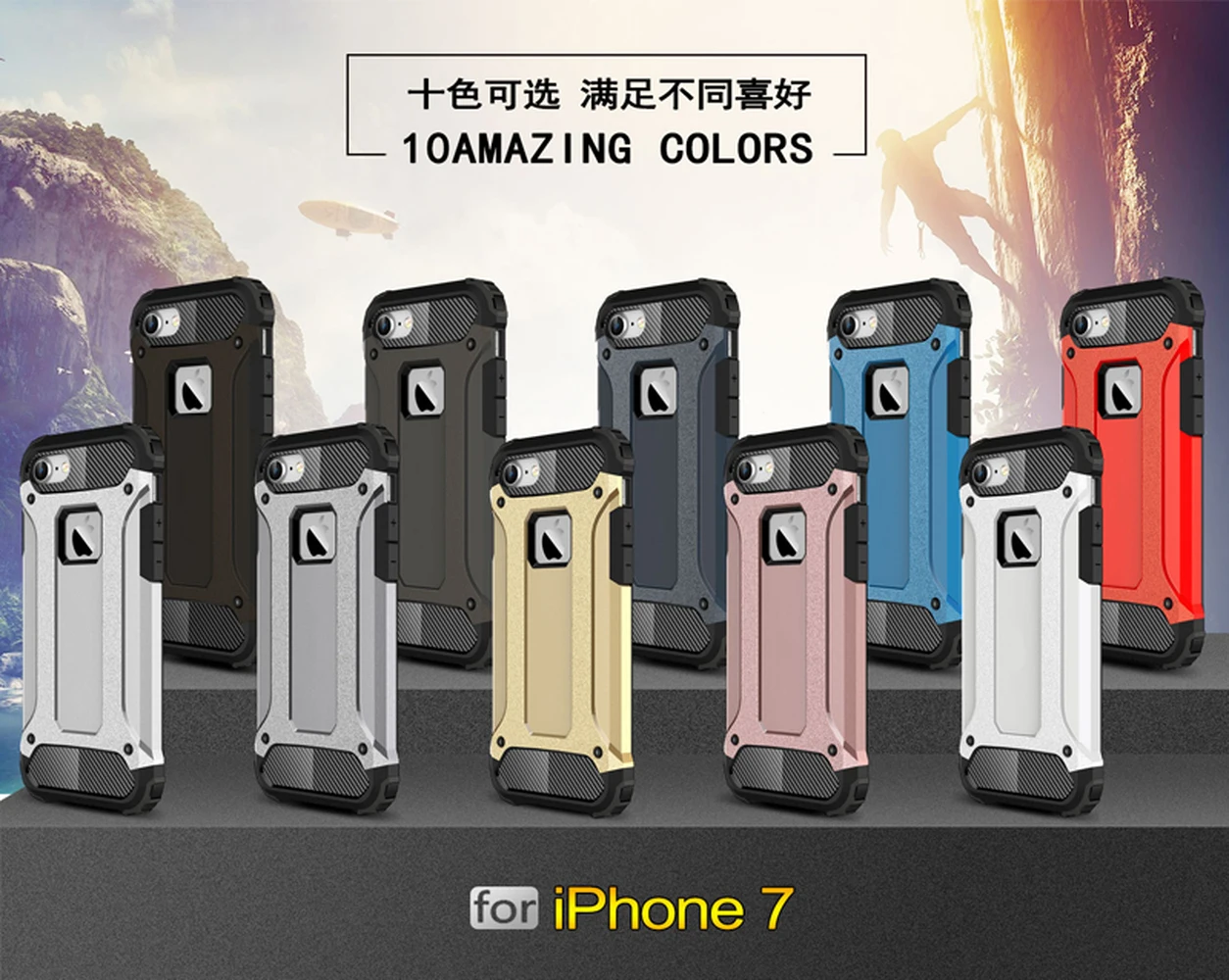 Чехол для телефона Apple iPhone 7 8 Hybrid Shockproof Armor Phone Case iPhone7 Bumper Cover iPhone8 Soft TPU and Hard PC Dual Protector Fundas on.