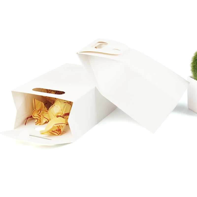 Подарочная коробка с белой ручкой для свадебной вечеринки конфет ручной работы