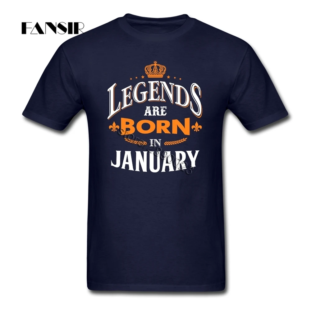 Men T Shirts 2020 Summer Fashion Custom Cotton Short Sleeve Tshirt Legends Are Born In January Group Clothes Tops | Мужская одежда