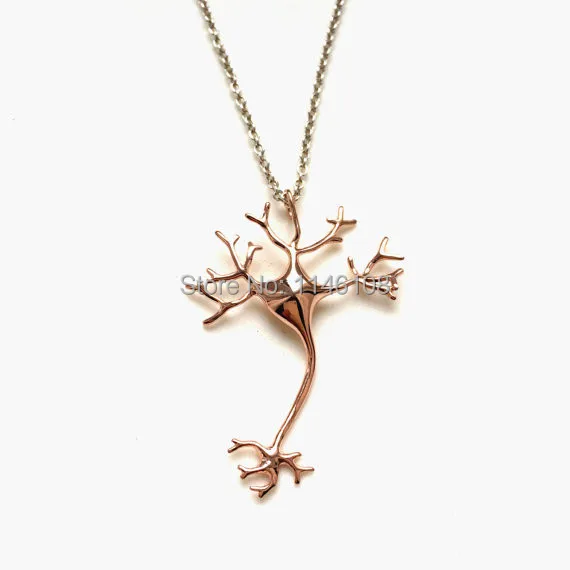 Ожерелье с подвеской в виде нейрона 3D принтом|pendant necklace|science jewelryneuron necklace |