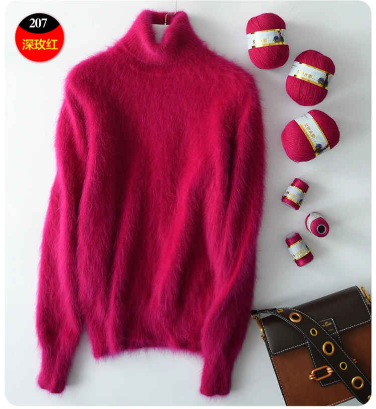 207 Long Plush Mink Cashmere Yarn Yarn for Knitting Warm Delicate Fluffy Yarn for Hand Sweater Cardigan Hats Soft Yarn for Women Men - Цвет: 207