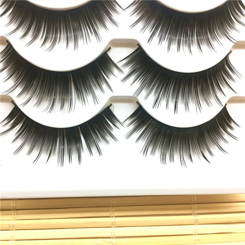 5 пар модные новые черные толстые накладные ресницы ручной работы Длинные