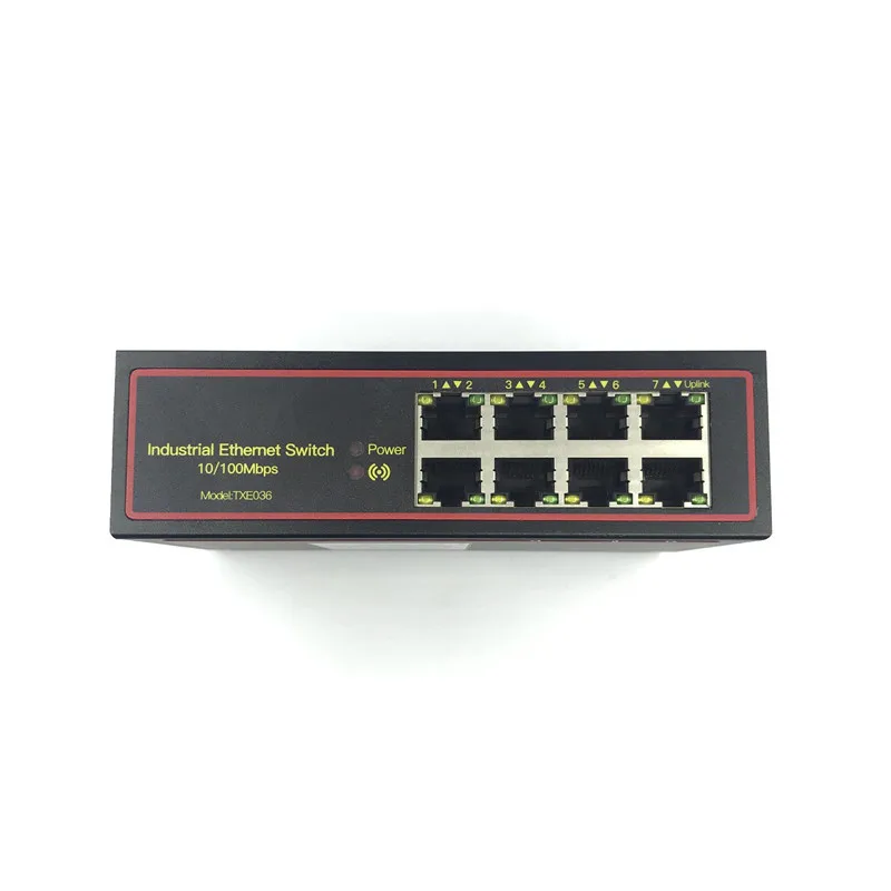 5 в 58 8 портов 10/100 м DIN рейка неуправляемые промышленные коммутаторы Ethernet сетевой
