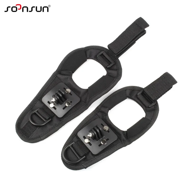 SOONSUN Glove Wrist Band Hand Strap Belt Mount for Gopro Hero 7 6 5 4 3 2018 Xiaomi Yi SJCAM Go Pro Accessories | Электроника