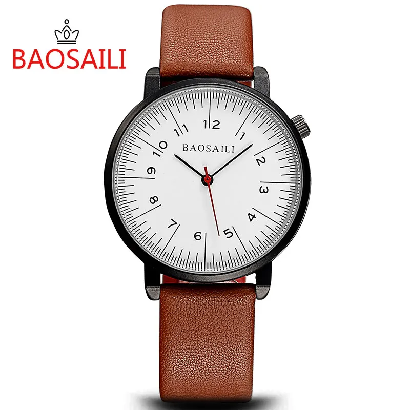 BSL1021 бренд BAOSAILI весы лица Япония Movt простые унисекс Мужские наручные часы модные |