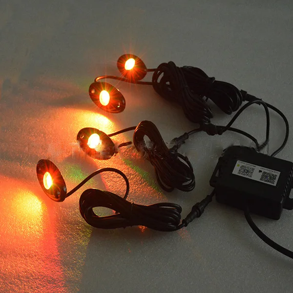 4 шт./комплект светодиодный RGB Trail Rig светильник подвес гусеничный Авто Рок лодка
