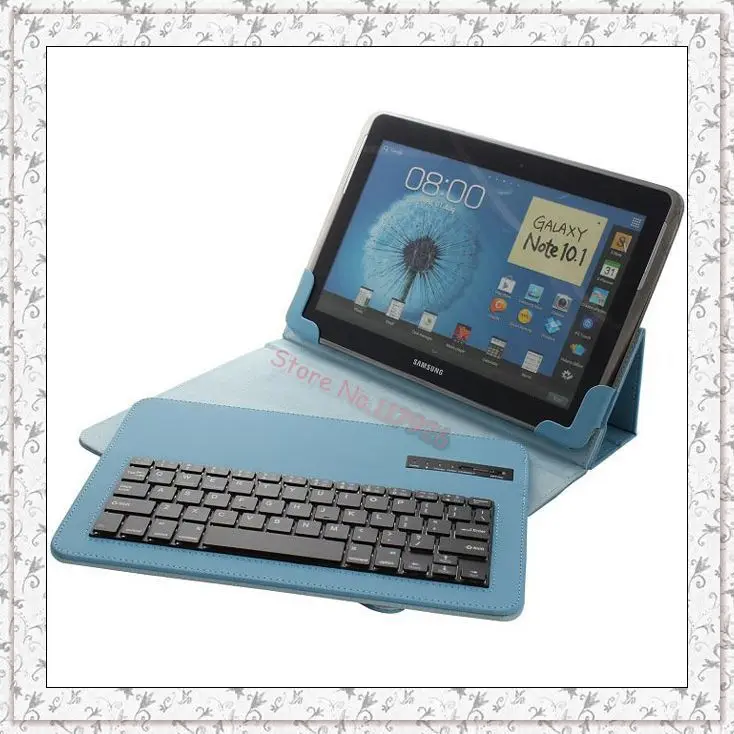 Роскошная красочная Универсальная съемная клавиатура Bluetooth ABS с кожаной