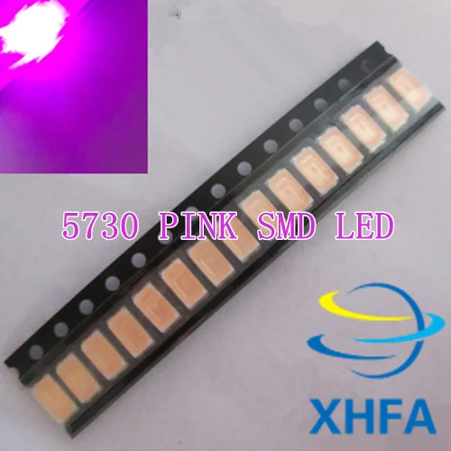 200 шт. чип SMD 5730 5630 розовый светодиодный Диод поверхностного монтажа SMT бусины