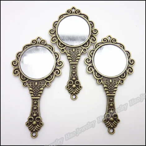 10 шт. винтажные подвески зеркальная рамка подвеска античная бронза подходит для
