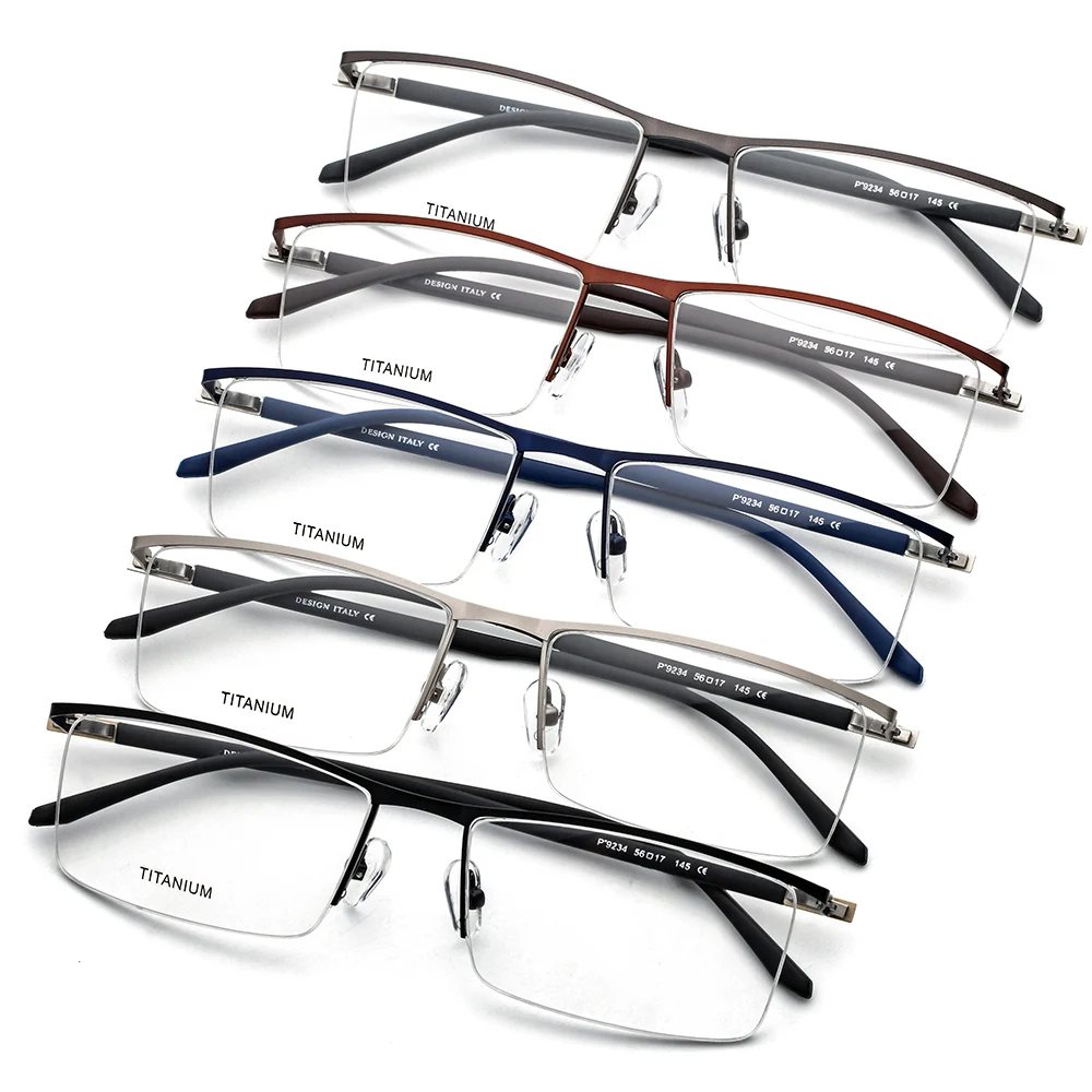 

Konichenr Business Eyeglasses Men Glasses Clear Optical Myopia Frame Prescritpion Spectacles Titanium Alloy Rectangle Half Frame