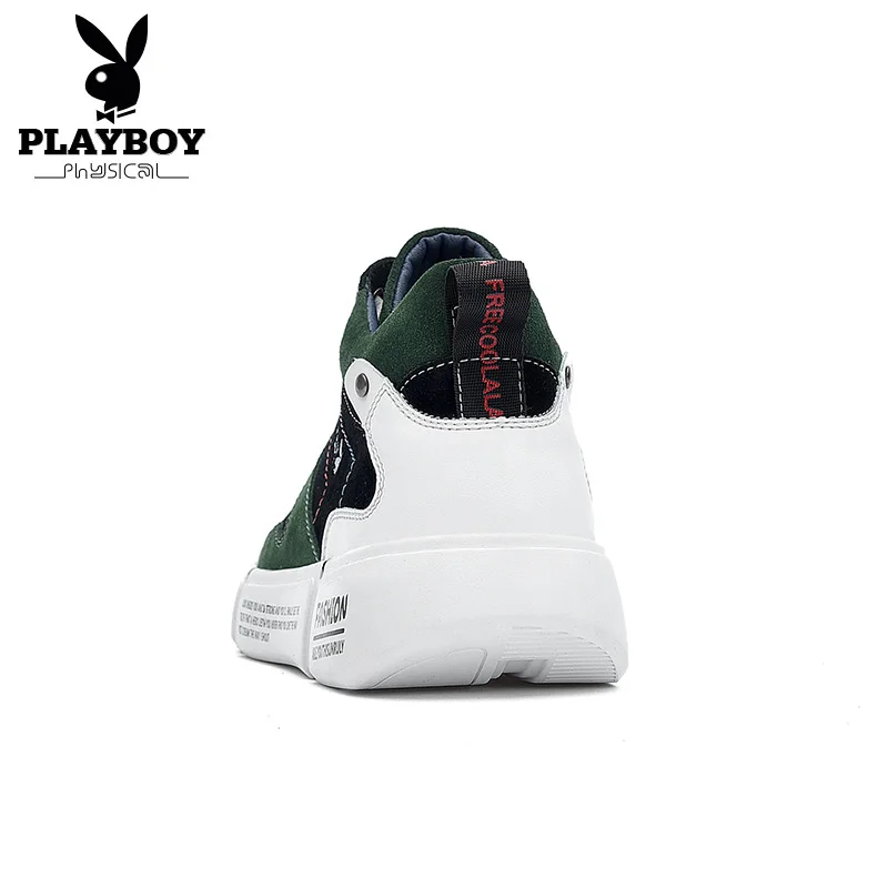 PLAYBOY Брендовая Мужская обувь из коровьей кожи Повседневная замшевая одежда мужские, весенне-осенние, на шнуровке, Для мужчин Классика Дышащие кроссовки DS87286