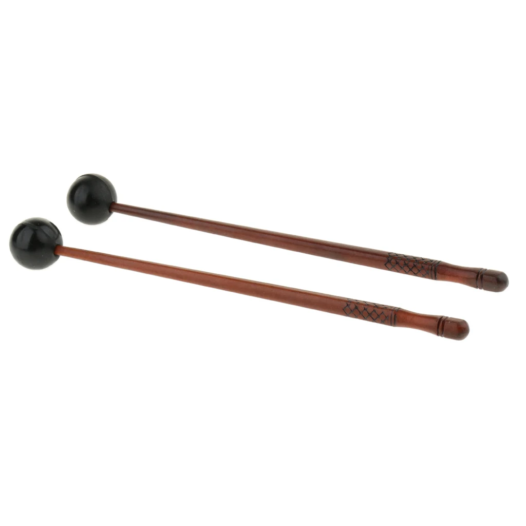 1 Pair Polished Surface Wooden Tongue Drum Sticks Mallets Beaters Percussion Instrument Accessory  235mm