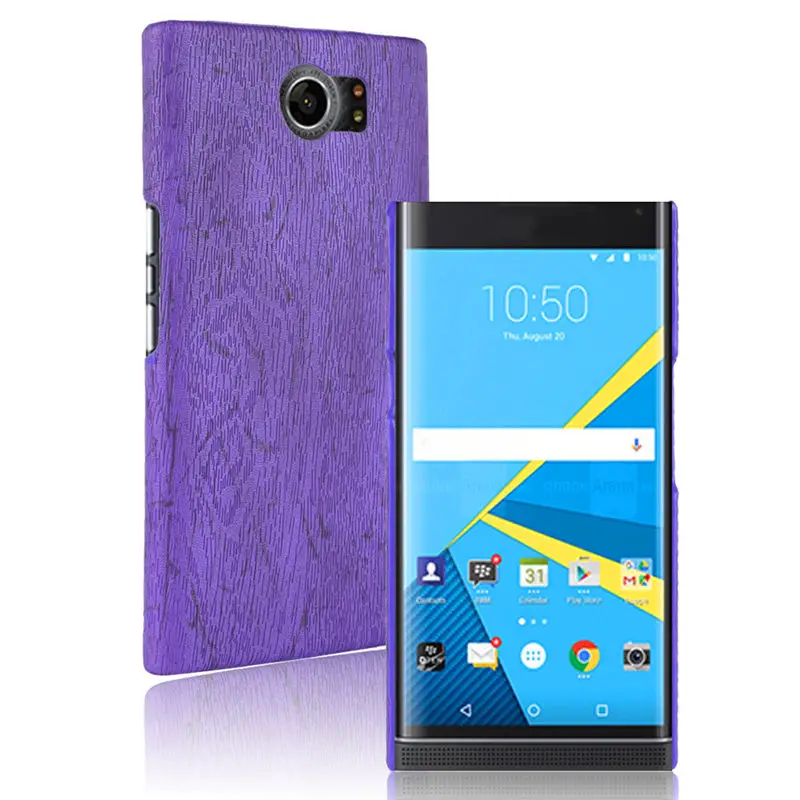 

SuliCase Leather Case for Blackberry Priv Wood Grain Hard Phone Case Cover for Blackberry Priv Hard PC Frame Cover