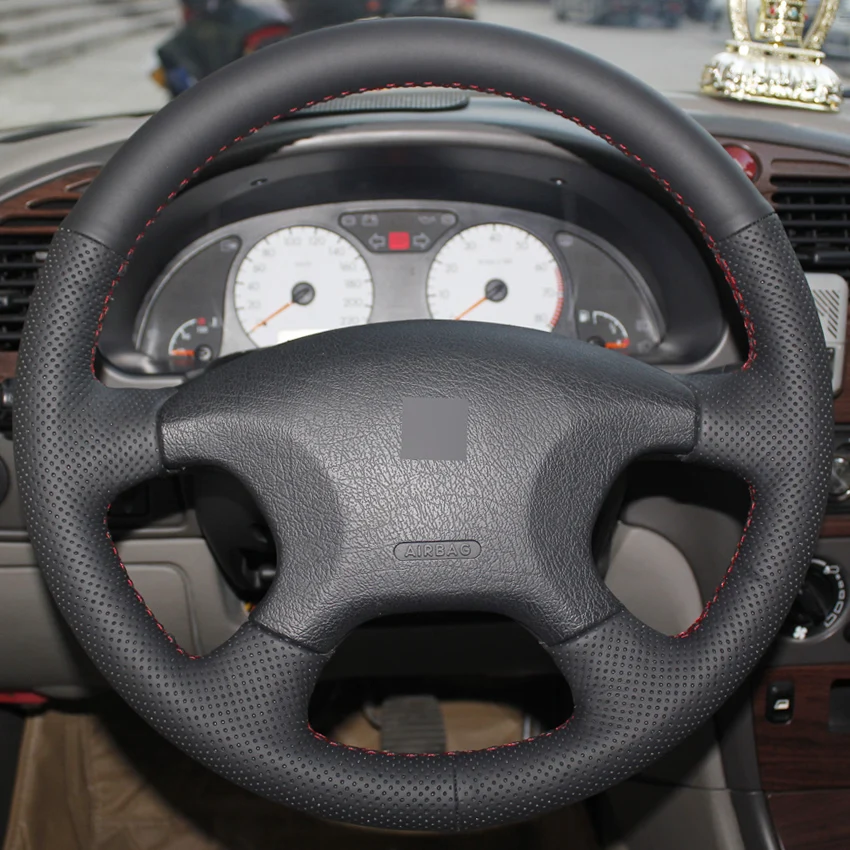 Черный кожаный чехол на руль для Citroen elysee c Xsara Picasso|Чехлы руль| |