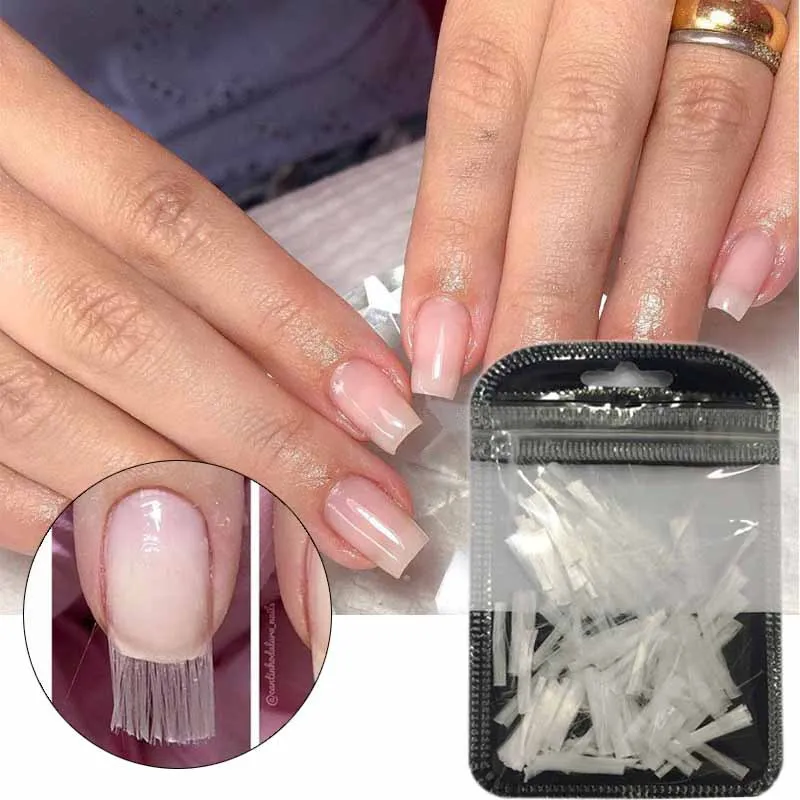 

3cm Fiberglass Nail Extension Fiber Glass for Nail 10pcs/pack Silk Extend Nail Form Acrylic Tips Nail Salon