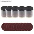 5 коробок100 шт красный Мини наждачная бумага для полирования тарелка песок отрезных кругов для электрошлифовальной машины аксессуары