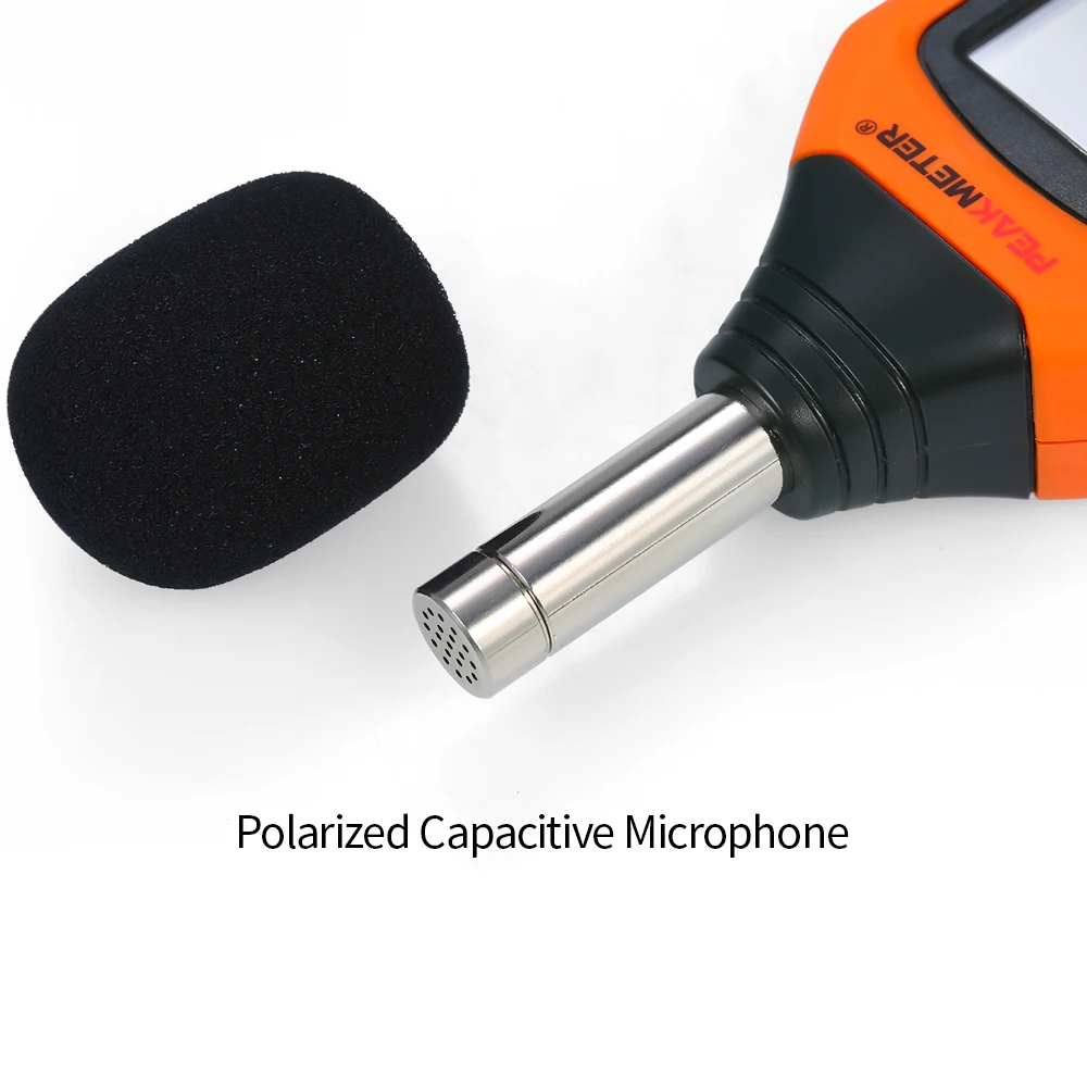 Цифровой измеритель уровня шума высокоточный с ЖК дисплеем 30 130 дБ прибор для