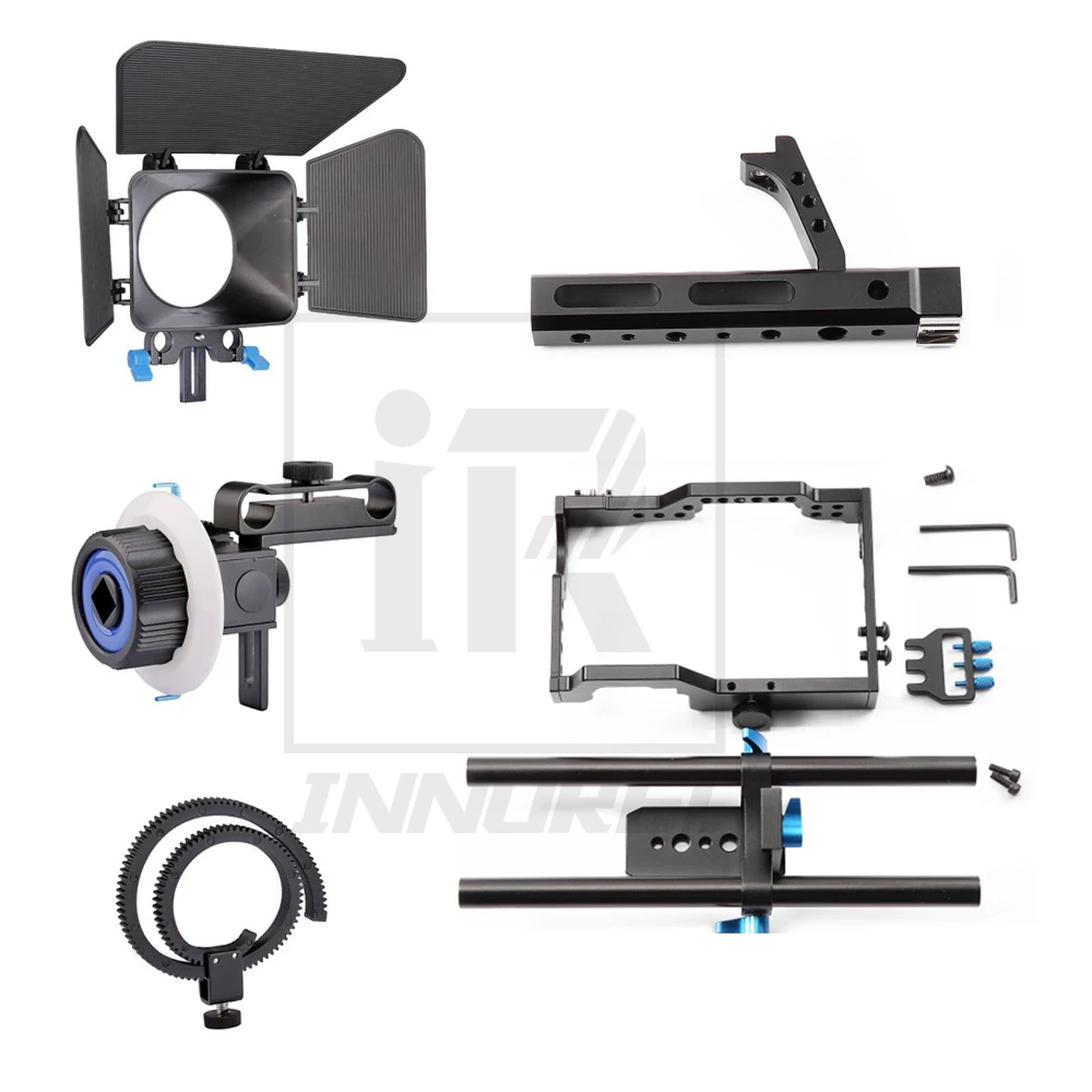 

YELANGU C500 Cage Kit For GH4 A7 Wide application DSLR Camera Rig Movie Film Support Stabilizer Follow Focus Matte Box Hand Grip