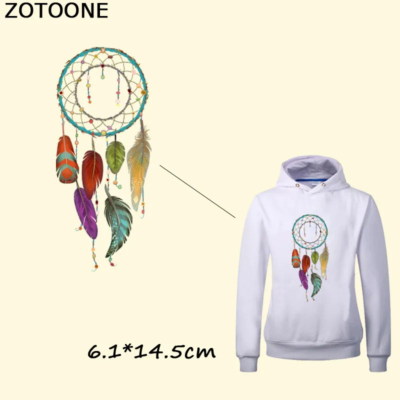 ZOTOONE цветные перья Ловец снов тепловые переводки дешевые Мультяшные наклейки для