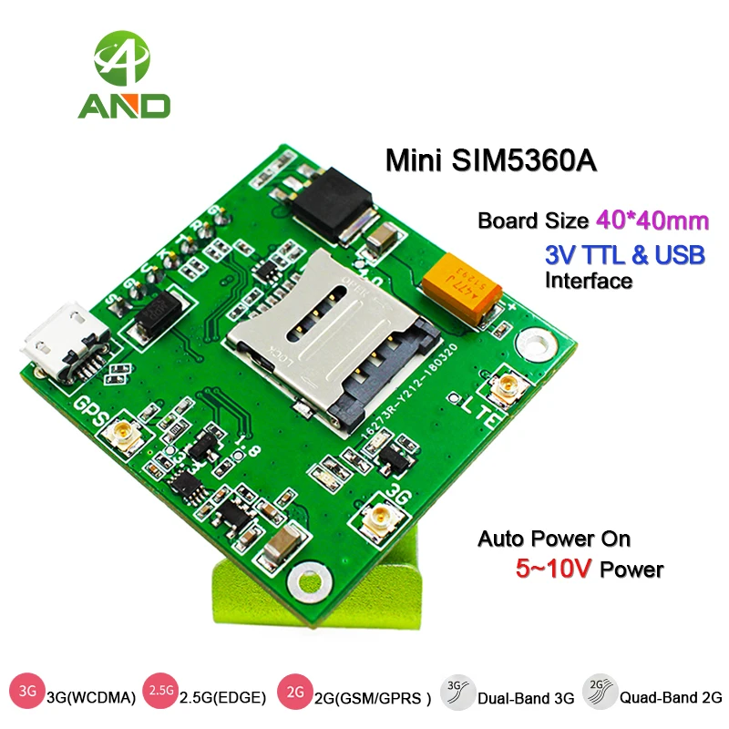 2G 3G GSM 850MHz 1900MHz испытательный комплект GPS SIM5360A breakout board Cellular US NMEA on | Электронные