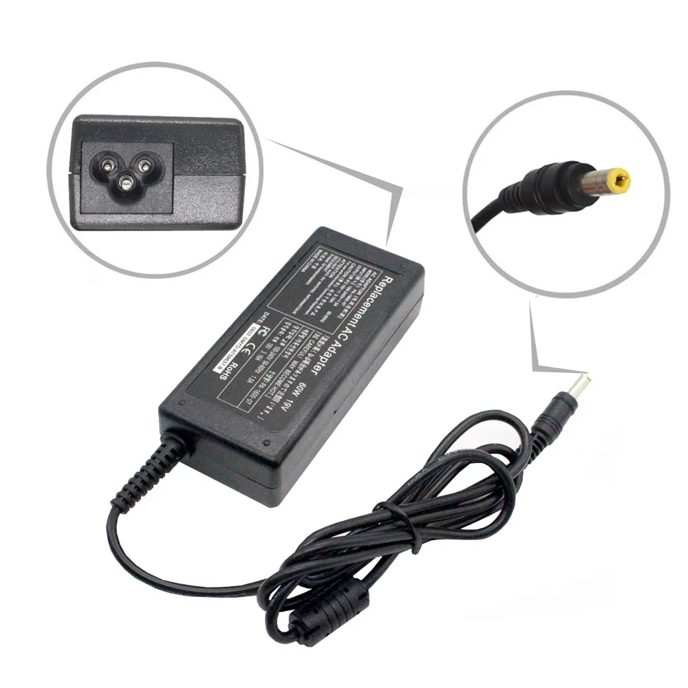 AC адаптер питания зарядное устройство 19V 3.16A 65W для ноутбука Acer 5 5*1 7mm|charger 19v|charger 19v