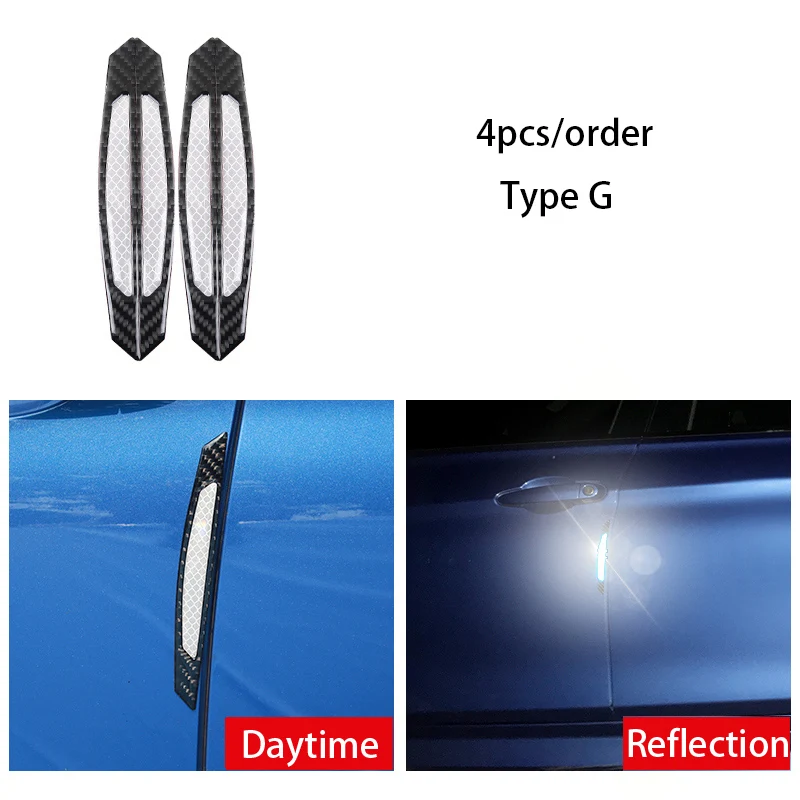 Углеродное волокно двери автомобиля анти наклейки против столкновения