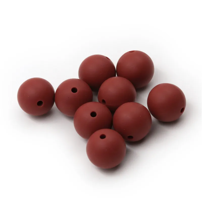 100 шт. Maroon силиконовые Бусины 9 19 мм круглый прорезывания зубов BPA бесплатно siliconen