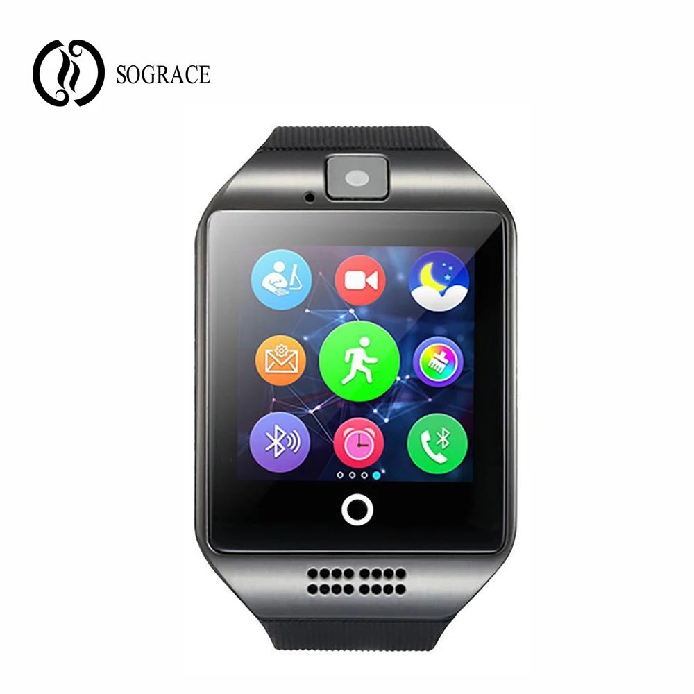 Часы Смарт-часы Q18 Montre Дейл вызова SMS Reloj Inteligente Hombre с sim-карты Камера 2018 Smartwatch Android