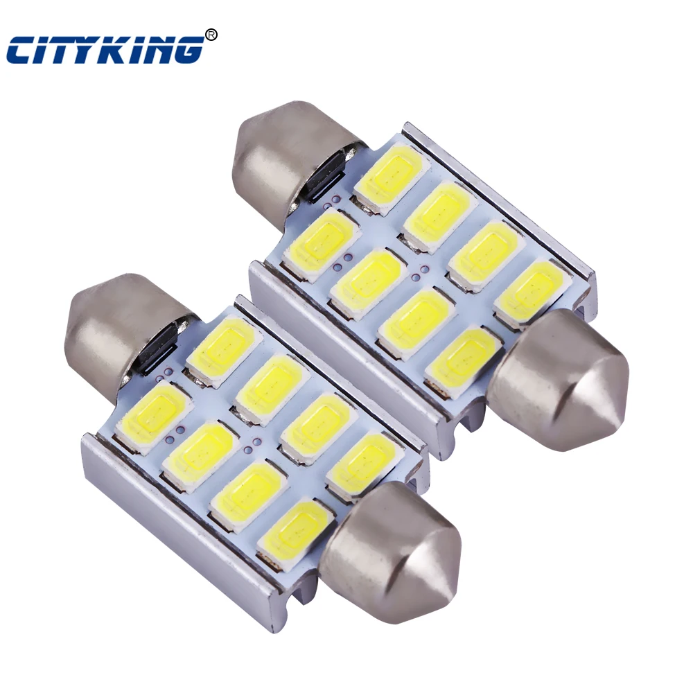 

4PCS/Lot Festoon 36mm 8SMD LED Canbus Error Light Bulbs C5W led 5630 5730 festoon 8LED Car reading Light Festoon Light 2din