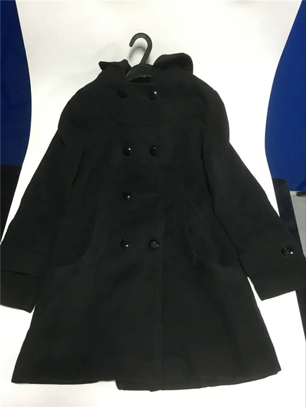 Однотонное двубортное пальто с капюшоном Женское зимнее повседневное толстое