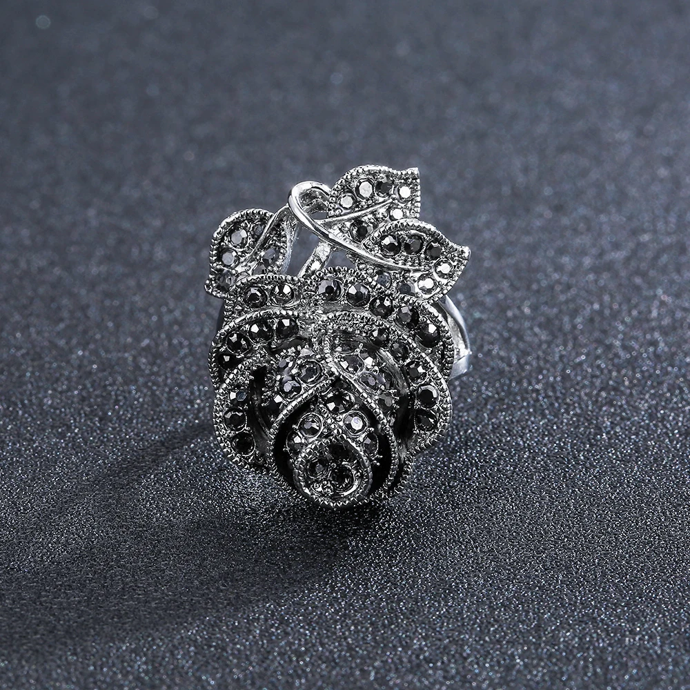 Женское Винтажное кольцо с розами европейские указательные кольца для вечеринок