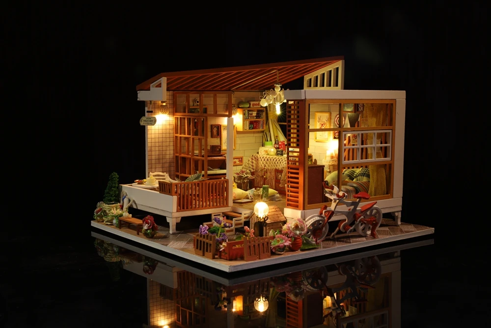 Кукольный дом ручной работы мебель Miniatura Diy кукольные домики миниатюрный кукольный домик деревянные игрушки для детей Взрослые подарок на день рождения