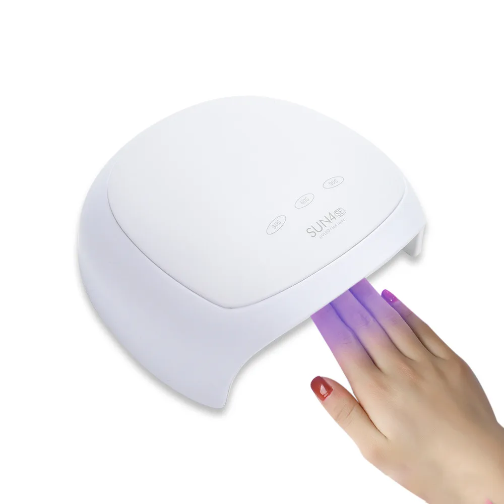 White Ослепительная девушка Store Новые поступления 24 Вт светодиодный сушки отверждения станок УФ Сушилки для ногтей свет лампы польский гель - Цвет: White