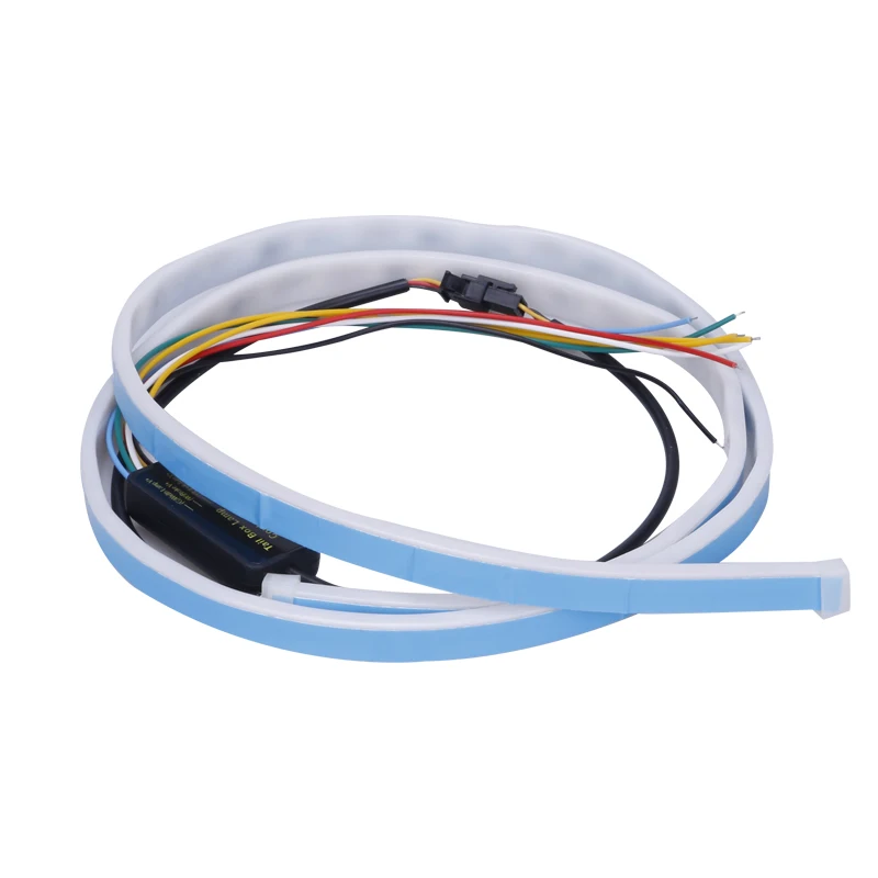 Trunk Strip light Tailgate luggage Car Rear Lamp Dynamic Streamer Floating RGB led strip with Amber Turn Signal Flow 12V | Автомобили и