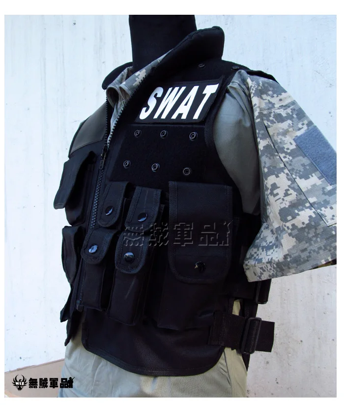 Военный тактический жилет 800D, водонепроницаемый защитный жилет Swat/FBI/POLICE, крепеж на липучке, уличное игровое оборудование CS BESP1