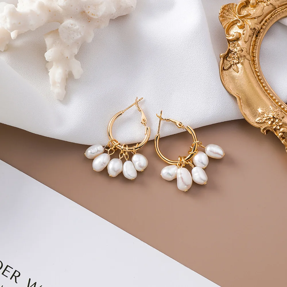 2019 новые корейские стильные серьги имитация жемчуга с кисточкой геометрические