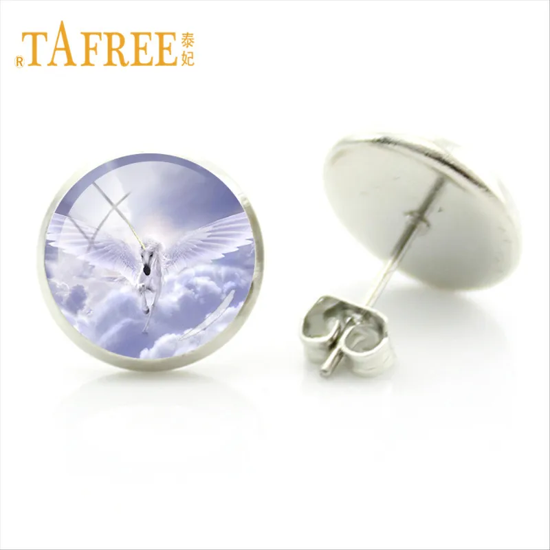 Серьги-гвоздики TAFREE с изображением лошади Единорога | Украшения и аксессуары