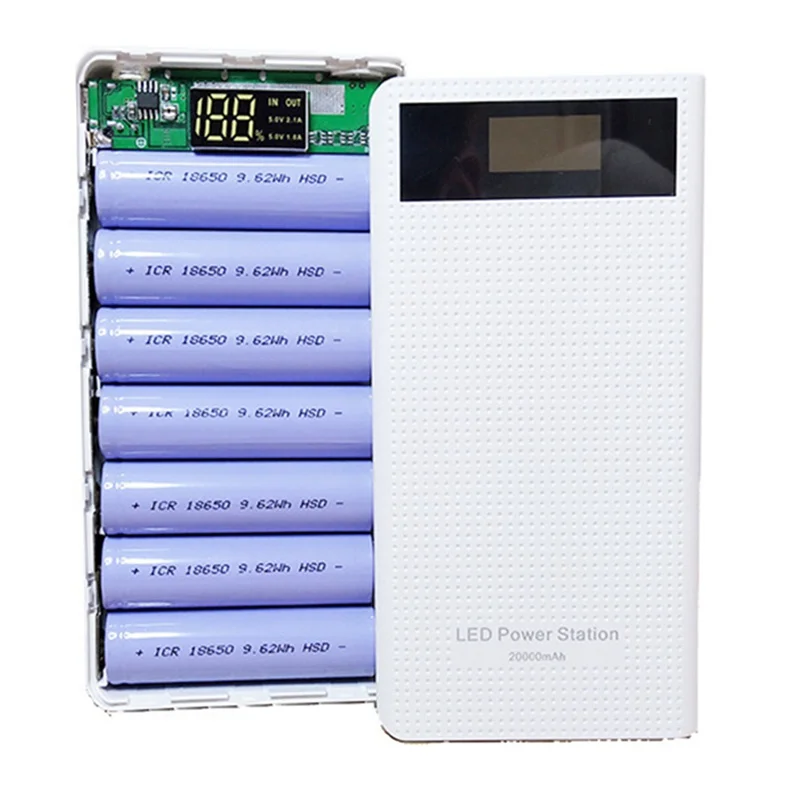 Высокое качество Bakeey Q C 3,0 Тип C 7x18650 батарея двойной USB DIY Внешний Аккумулятор Чехол комплект коробка для смартфона
