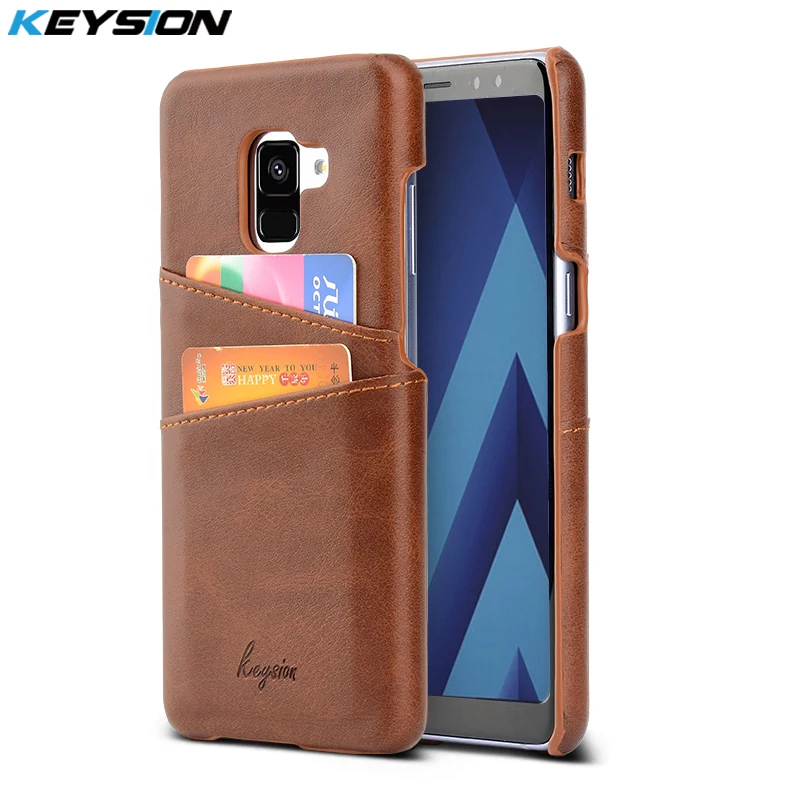 Чехол KEYSION для телефона Samsung Galaxy A8(2018) A8 Plus 2018 кожаный роскошный винтажный бумажник
