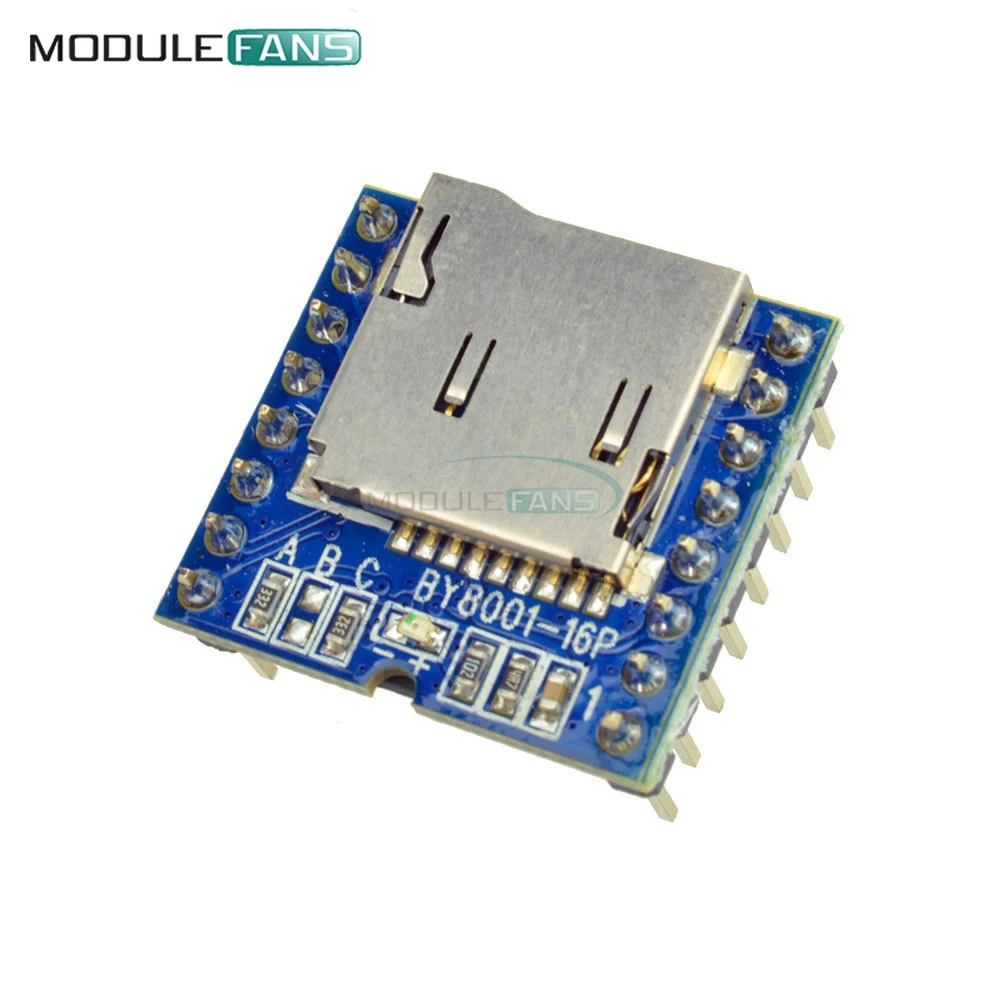 TF карта Micro SD карт флеш накопителей BY8001 16P MP3 плеер для Arduino аудио голосовой модуль